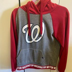 Washington Nationals Encore Revolve Women's Hoodie Vintage Grey '47 Small
